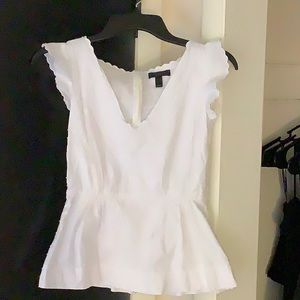 White JCrew top
